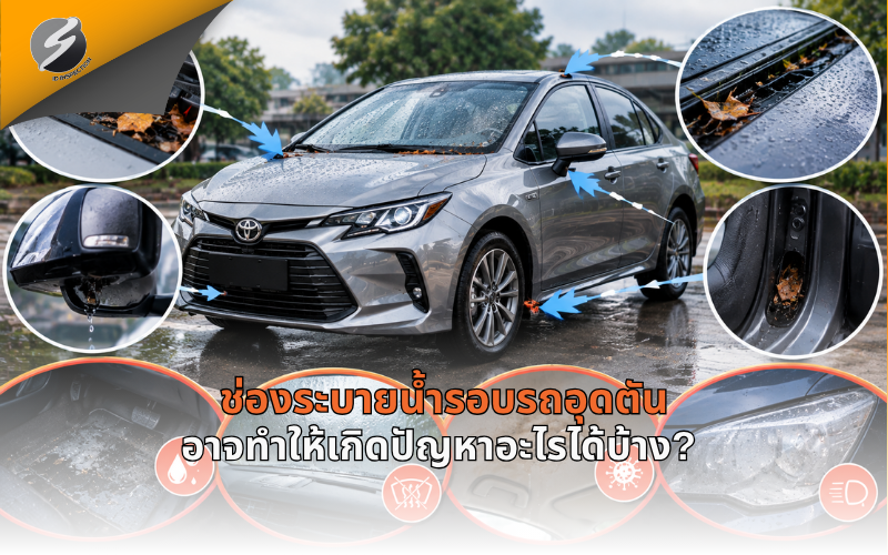 ช่องระบายน้ำรอบรถอุดตัน อาจทำให้เกิดปัญหาอะไรได้บ้าง?